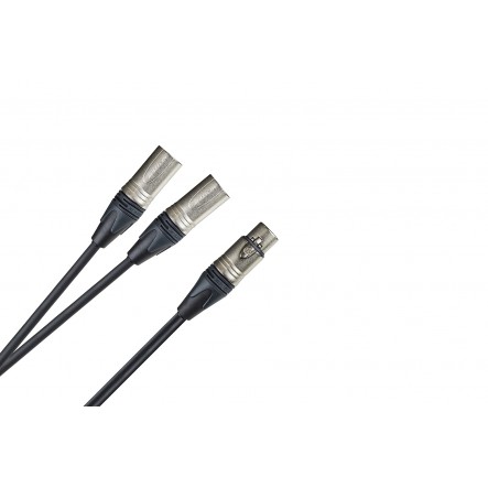 Cable XLR H- 2X XLR M Neutrik 30 cm