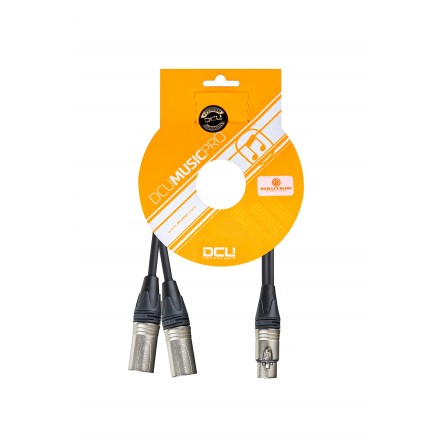 Cable XLR H- 2X XLR M Neutrik 30 cm