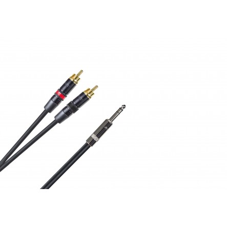 CONEX. AUDIO PRO 6.3 JCK M ST.- 2x RCA M REAN 1m