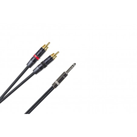 CONEX. AUDIO PRO 6.3 JCK M ST.- 2x RCA M REAN 1m