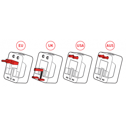 ADAPTADOR DE VIAJE UNIVERSAL