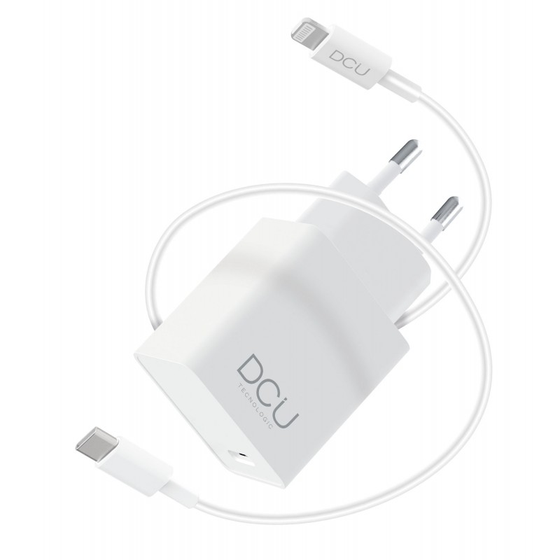 Chargeur rapide USB C 20 W et prise d'adaptateur d'alimentation pour câble  Lightning 1M