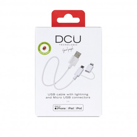Conexión USB - MFI Iphone + Micro USB 1m