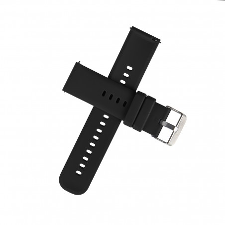 Pulseira de silicone preta...