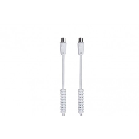 Conexión Antena TV macho-hembra con filtros blancos