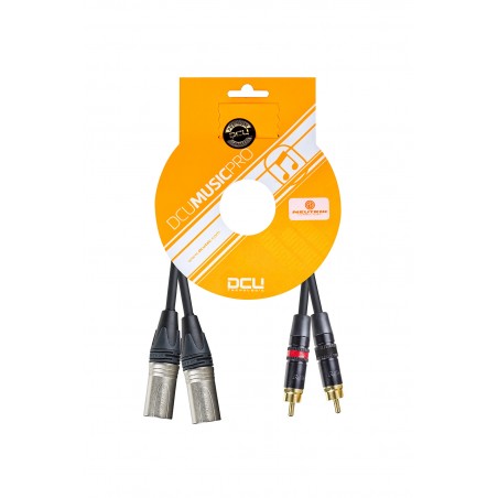 CONEX.AUDIO PRO 2x XLR M NEUTRIK- 2x RCA M REAN 1m
