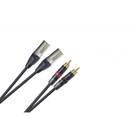 CONEX.AUDIO PRO 2x XLR M NEUTRIK- 2x RCA M REAN 1m