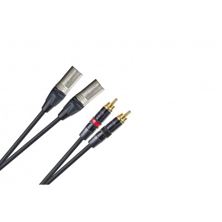 CONEX.AUDIO PRO 2x XLR M NEUTRIK- 2x RCA M REAN 1m