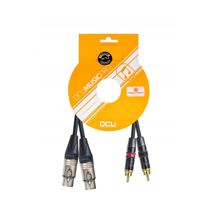 CONEX.AUDIO PRO 2x XLR H NEUTRIK- 2x RCA M REAN 1m