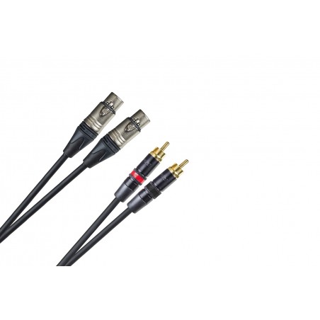 CONEX.AUDIO PRO 2x XLR H NEUTRIK- 2x RCA M REAN 1m