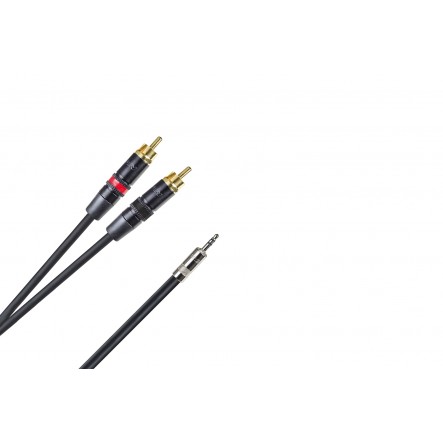 CONEX. AUDIO PRO 3.5 JCK M ST.- 2x RCA M REAN 1m